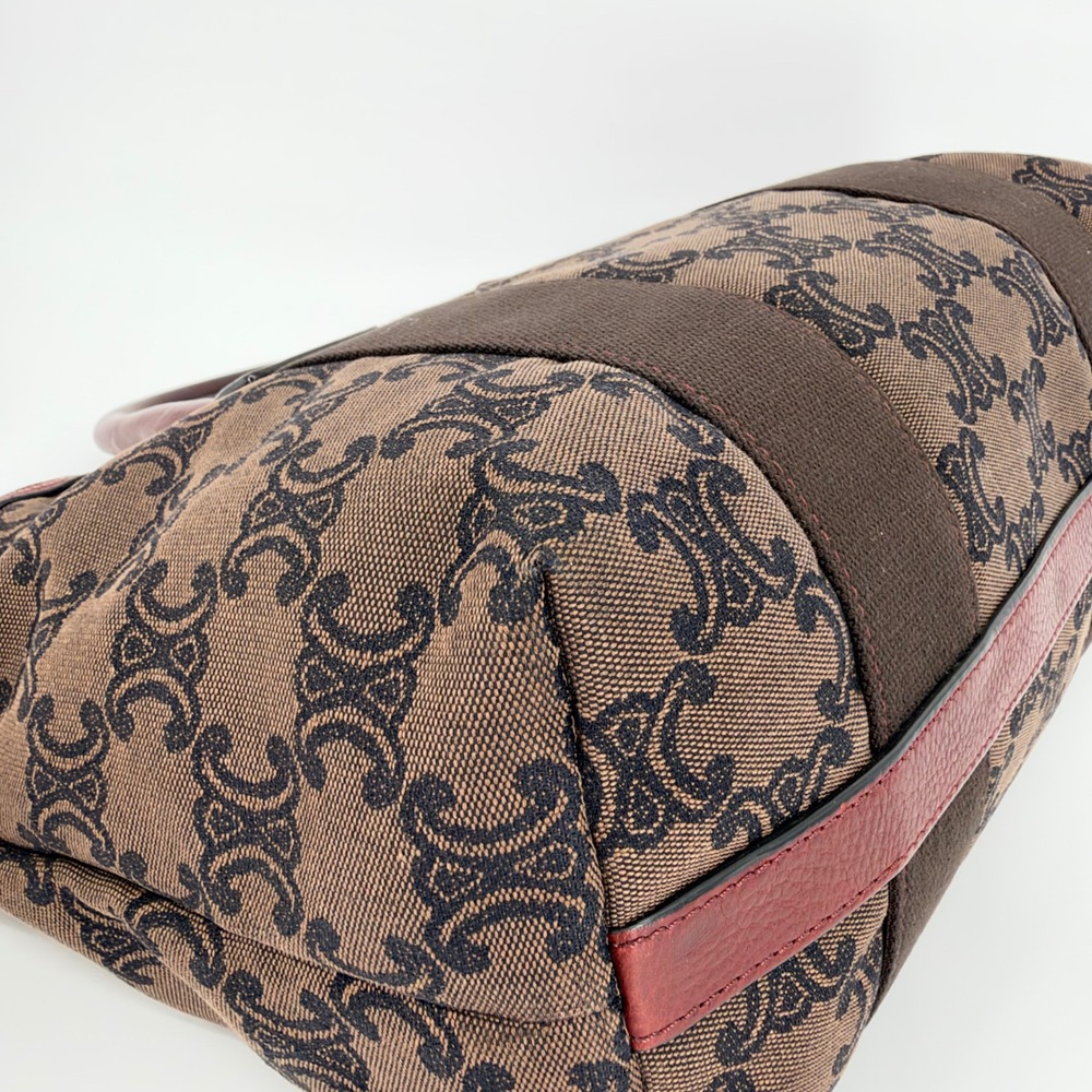 Celine Triomphe Small Tote Brown Monogram Canvas Vintage Luxury Old Money Fall - Picture 10 of 16